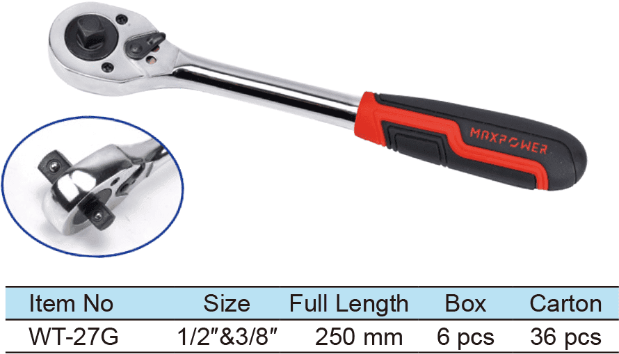 Double Drivers Ratchet Wrench, Round handle 45 Teeth(图1)